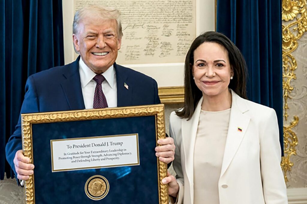 Venezuelan opposition leader María Corina Machado reveals why she gave Trump her Nobel Peace Prize medal