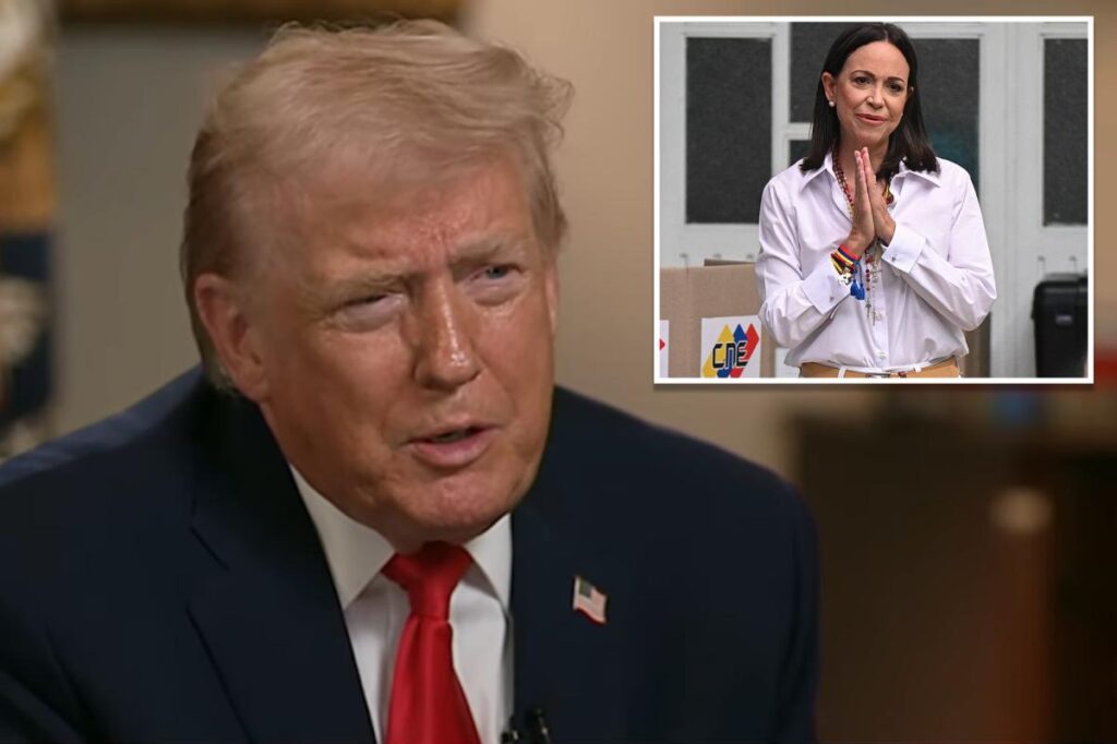 Trump plans to meet Venezuelan opposition leader María Corina Machado, would be ‘great honor’ to receive her Nobel Peace Prize