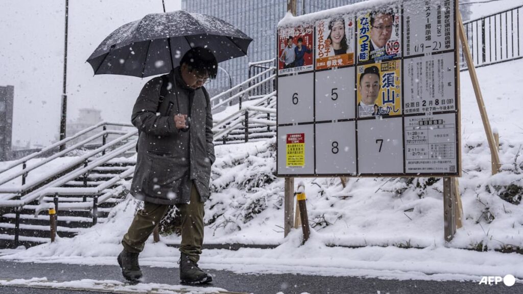 Japan’s Takaichi set for landslide win in snow-hit election