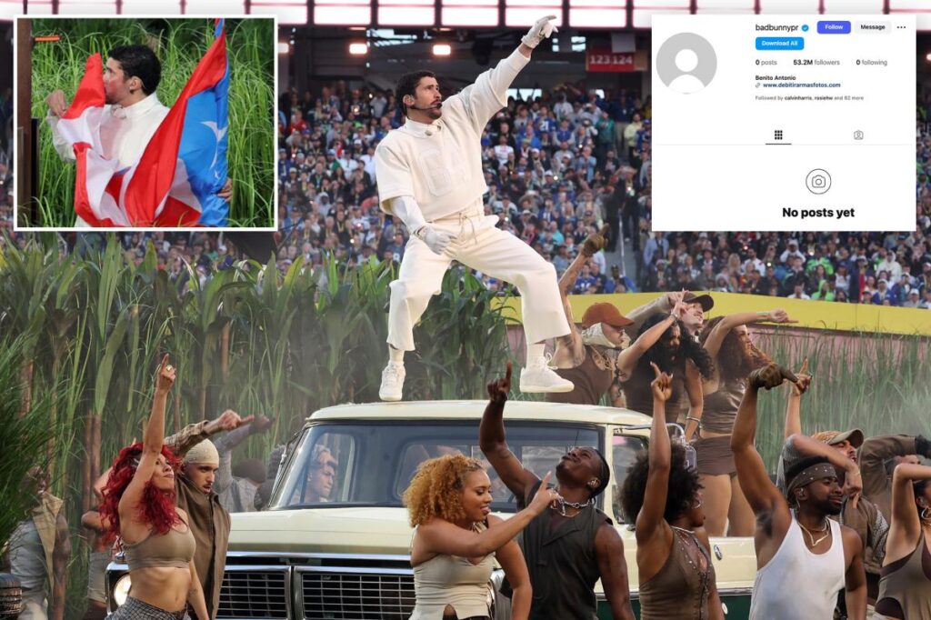 Bad Bunny wipes Instagram after Super Bowl LX halftime show backlash