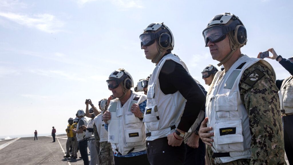 Trump’s special envoy Witkoff and Kushner visit US aircraft carrier amid Iran tensions, talks