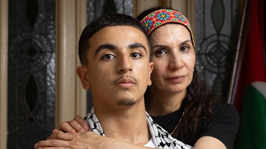 Kefah Maradeweh and her son, Nedal.