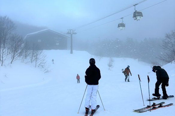 Tourists at the Tsugaike Mountain Resort taken on January 28.