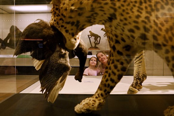 Bree Morse of Holsworthy with her daughter, Avery Fergus, at the Australian Museum. 