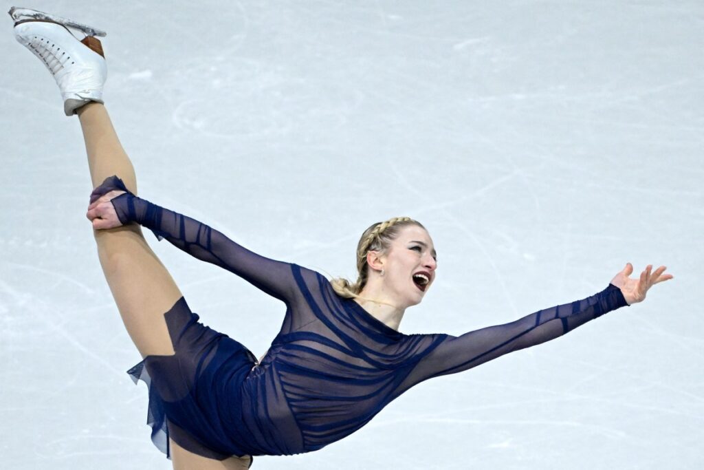 Amber Glenn Blocks Cameras From Filming Crying Olympian Amber Glenn Blocks Cameras From Filming Crying Olympian