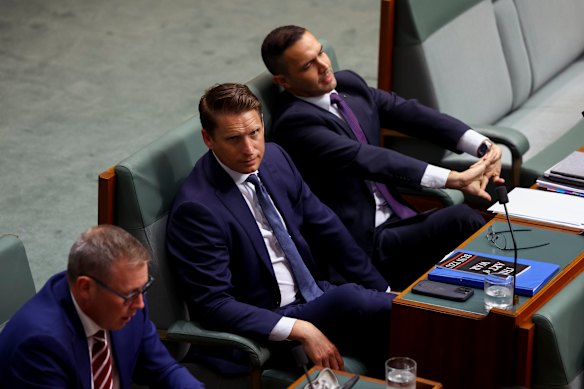 Andrew Hastie on the backbenches on Wednesday.