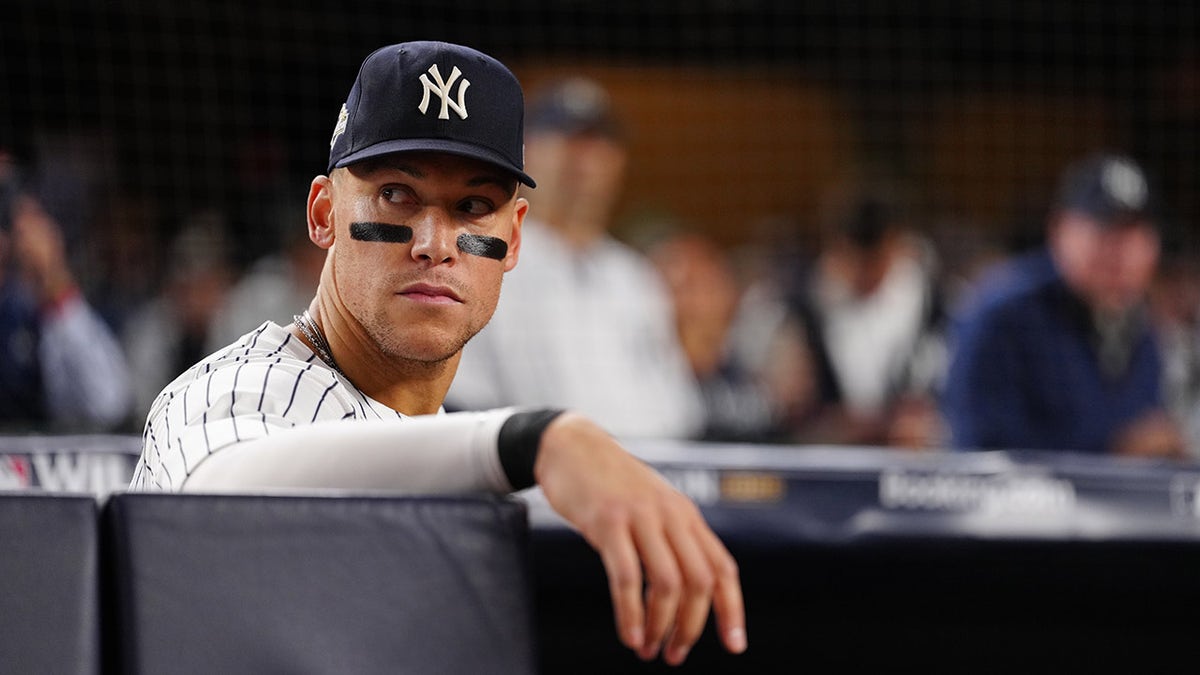 Aaron Judge in dugout