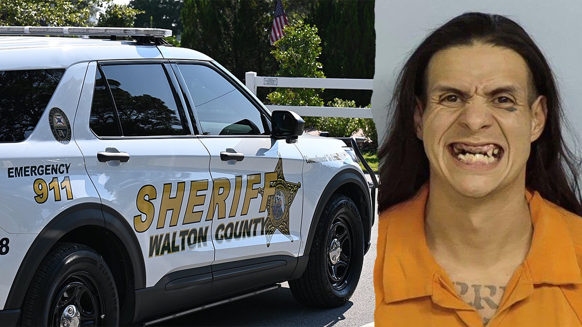 Blackie Alvarez next to police vehicle