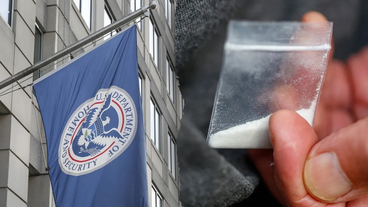 Split of a DHS flag and coke bag