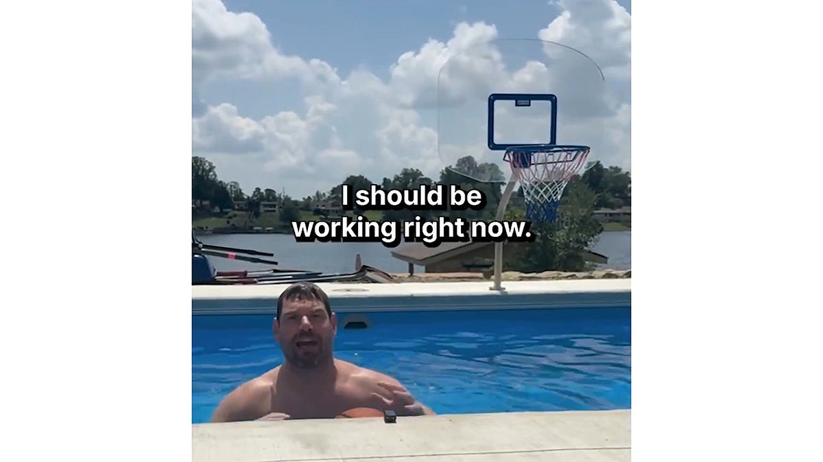 Eric Swalwell social media advertisement in the pool from July 2025