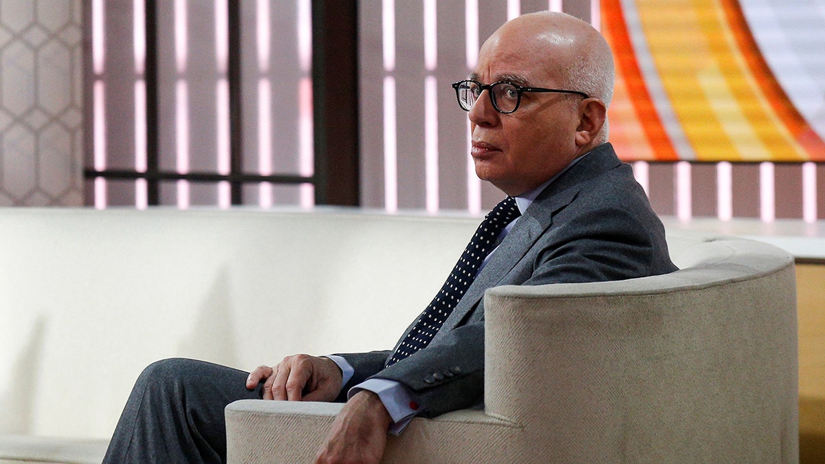 Author Michael Wolff sitting in TV studio