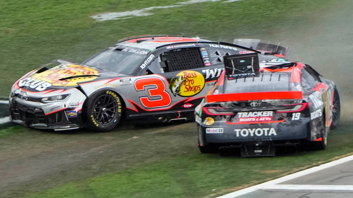 Austin Dillon and Chase Briscoe in a crash