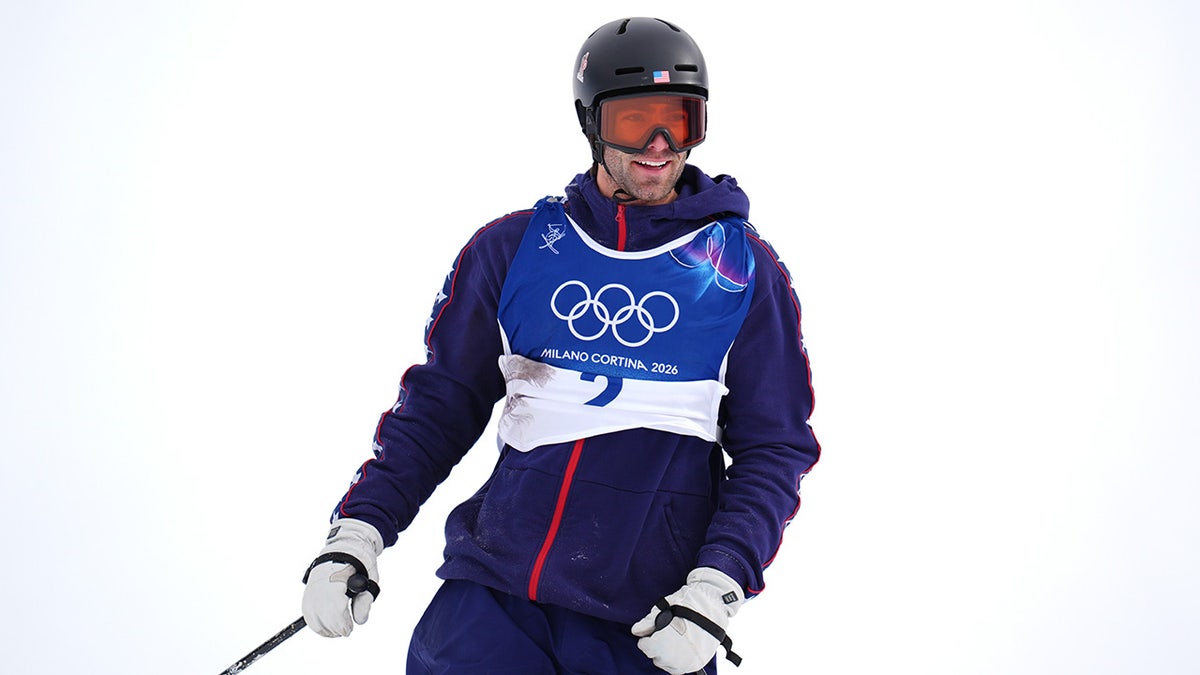 Alex Hall comes down the mountain