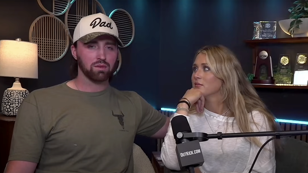 Riley Gaines and Louis Barker on their podcast