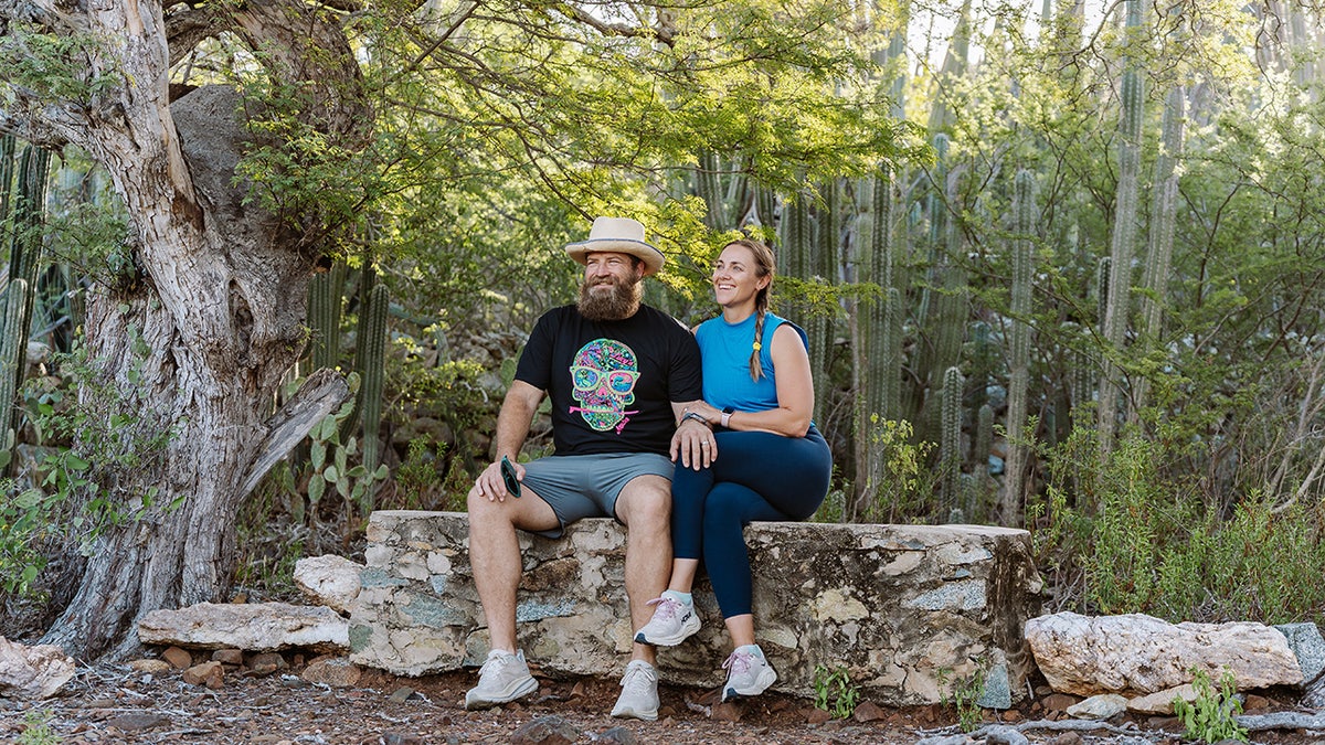 Ryan Fitzpatrick and wife in Aruba