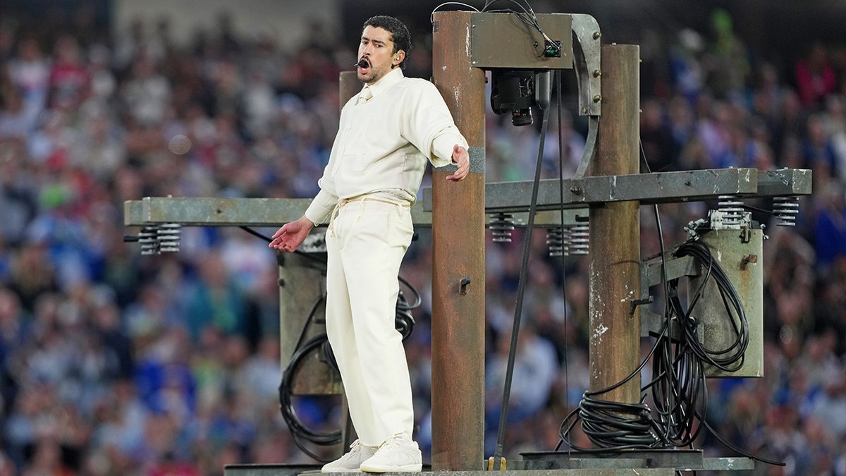 Bad Bunny on a lightpole