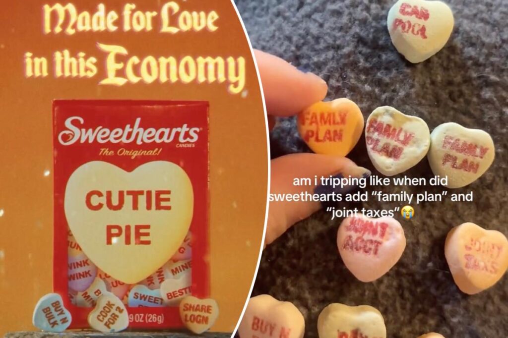 Customers are scratching their heads at these bizarre Sweethearts candy sayings: ‘I was shocked’ Customers are scratching their heads at these bizarre Sweethearts candy sayings: ‘I was shocked’