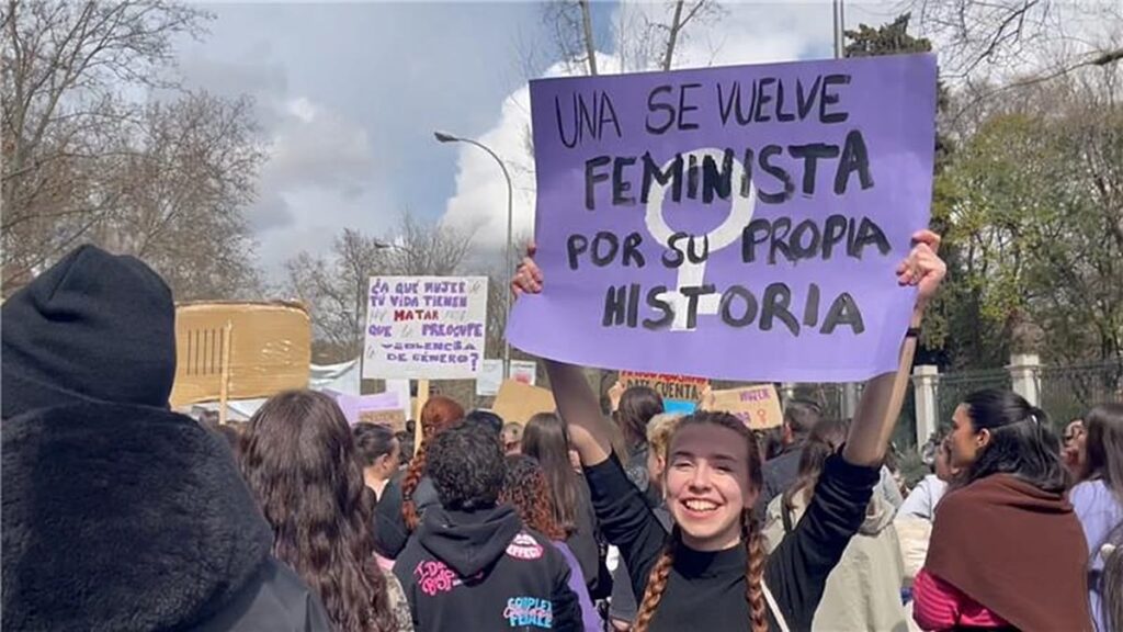 Marches take place across Europe to mark International Women’s Day