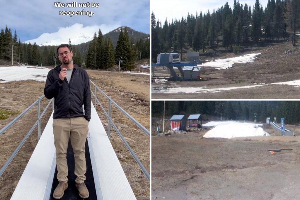 Shocking video shows snowless mountain at Mt. Shasta Ski Park as resort shuts early