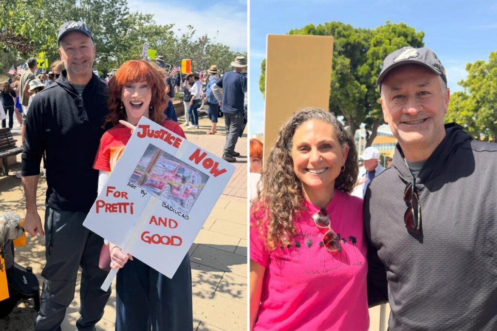 Kamala’s hubby Doug Emhoff joins celebs at luxe ‘No Kings’ event near M home