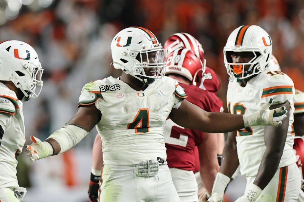 Draft Guru Predicts Big Fall for Miami DE Rueben Bain Jr. Draft Guru Predicts Big Fall for Miami DE Rueben Bain Jr.