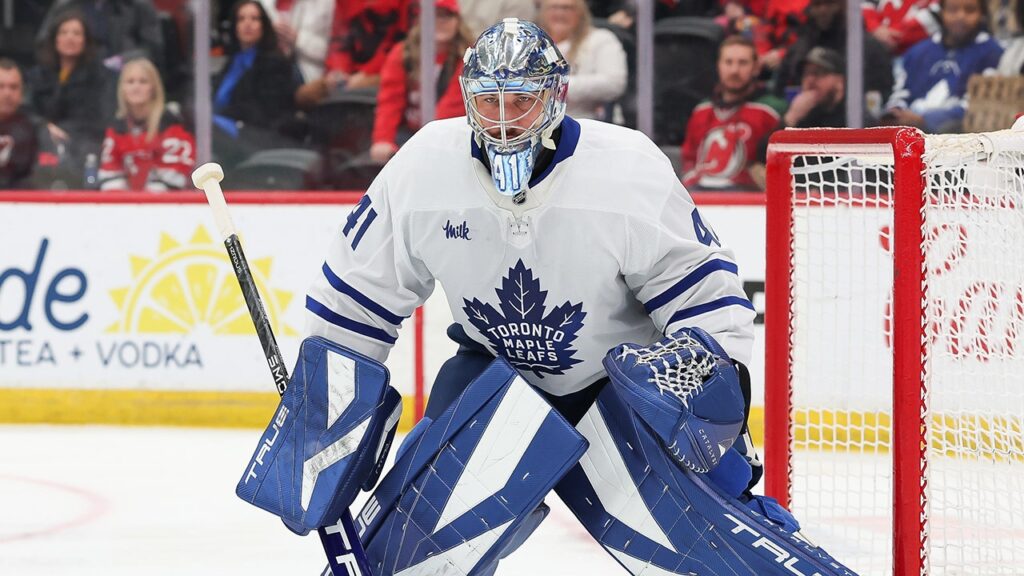 Maple Leafs goalie Anthony Stolarz hospitalized after puck hits throat in freak warmup incident Maple Leafs goalie Anthony Stolarz hospitalized after puck hits throat in freak warmup incident