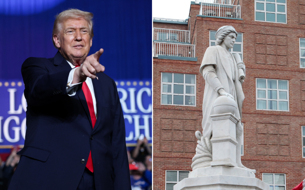 Trump Admin Installs Christopher Columbus Statue Near White House Trump Admin Installs Christopher Columbus Statue Near White House