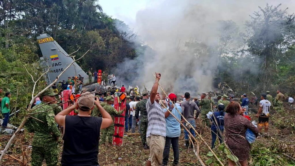 Colombian military plane crash kills at least 66, head of armed forces says