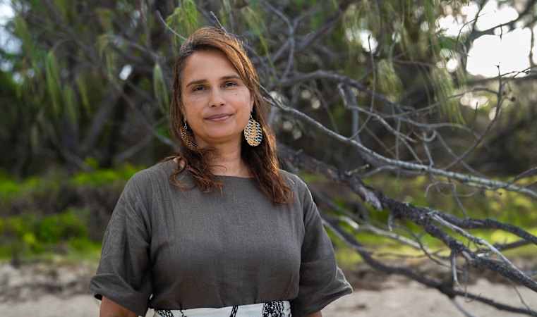 Delvene Cockatoo-Collins exhibition explores Quandamooka mermaid legend Delvene Cockatoo-Collins exhibition explores Quandamooka mermaid legend