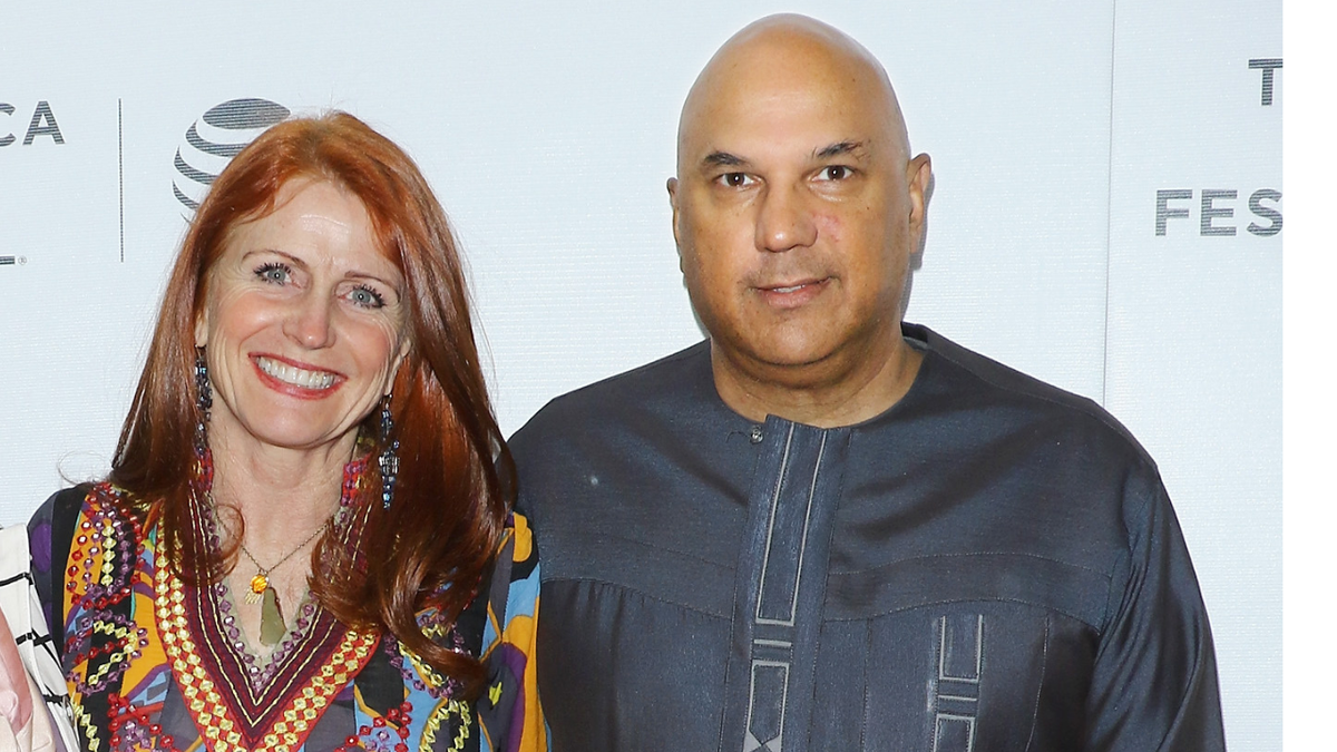 Jodie Evans and Neville Roy Singham attend a film festival