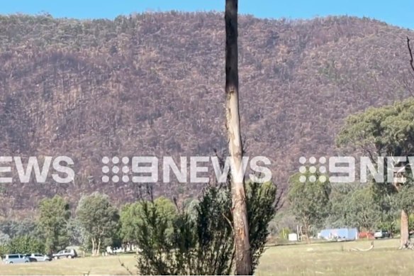 The property near Walwa where Monday’s shootout took place.