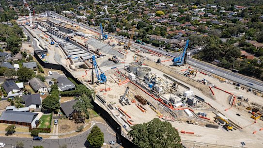 Melbourne’s North East Link is under construction.