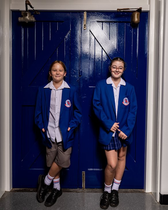 Port Hacking High School year 7 students Willow Middleton and Luca Barnsley are in their own extension class this year.