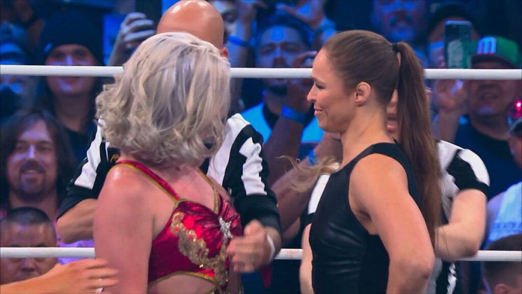 Ronda Rousey Makes Shocking AEW Debut at Revolution Ronda Rousey Makes Shocking AEW Debut at Revolution