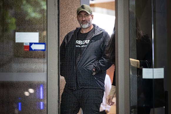 Fadi Haddara in 2024 leaving the Melbourne Magistrates’ Court.