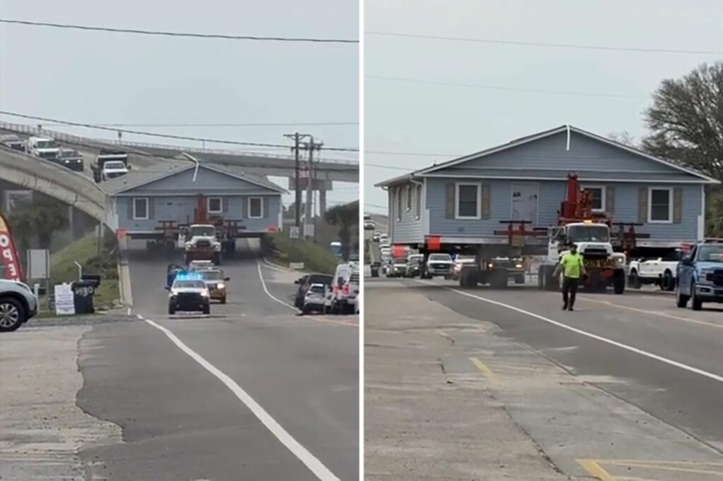 House being transported on North Carolina highway creates unusual traffic jam