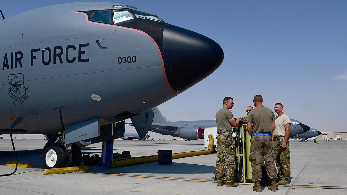 US KC-135 Stratotanker aircraft in Qatar