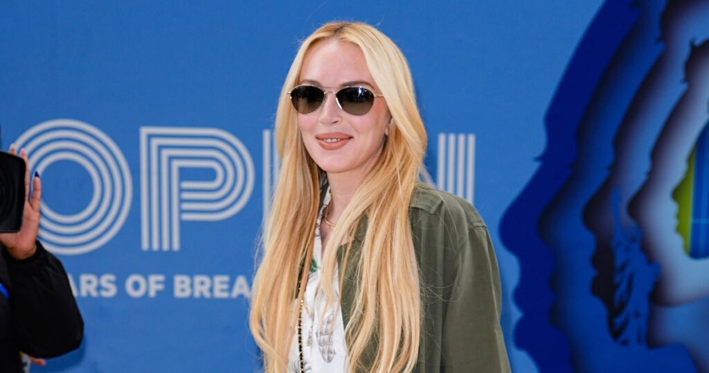 Lindsay Lohan Is the Latest Celeb to Wear the Barn Jacket Trend, and We’re So Into It