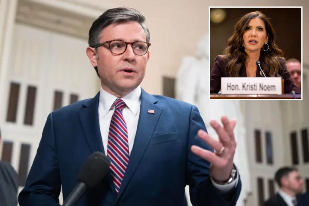 GOP in ‘course-correction mode’ after Noem ouster, unfavorable polls: Speaker Johnson