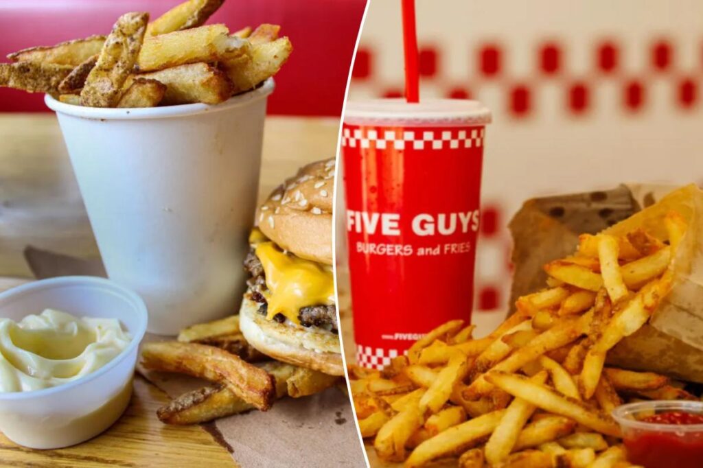 Five Guys customers fume as chain ditches fry cups for paper bags: ‘Grease soaks through!’ Five Guys customers fume as chain ditches fry cups for paper bags: ‘Grease soaks through!’