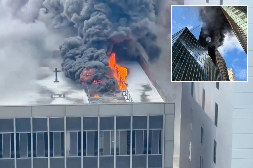 Massive blaze burns in NYC Midtown highrise by start of St. Patrick’s Day Parade