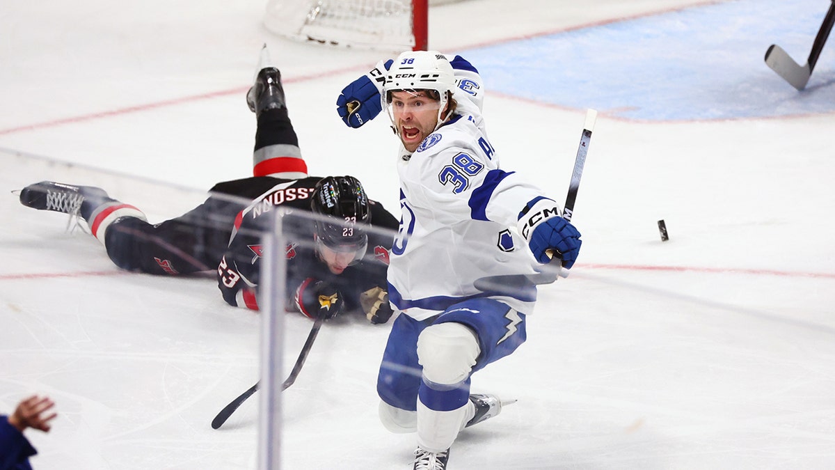 Brandon Hagel scores a goal