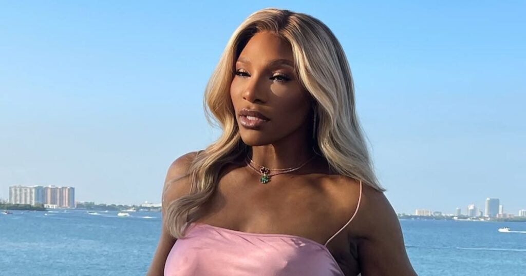 Serena Williams Goes Braless Underneath a Silk Sunset Dress After Weight Loss
