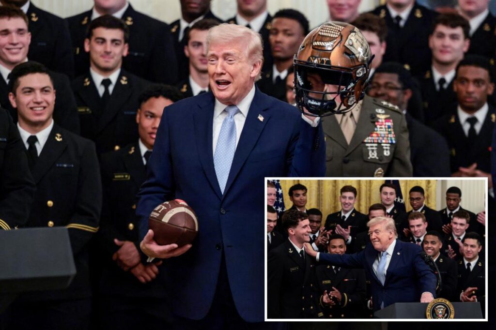 Trump brags he’s in better health than the Navy football team — and even got a doctor’s opinion