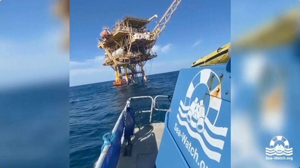 Sea-Watch rescue 44 migrants from abandoned oil rig in Mediterranean