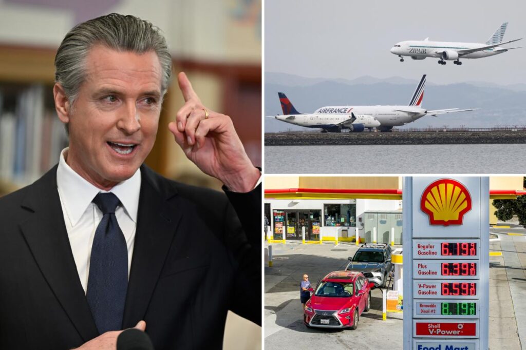 Woke Gavin Newsom ‘green’ jet fuel plan could spike California gas prices again