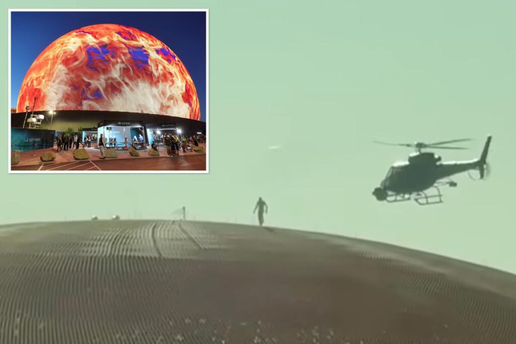 Mysterious figure captured scaling iconic Las Vegas Sphere appears to be celebrity daredevil Alex Honnold