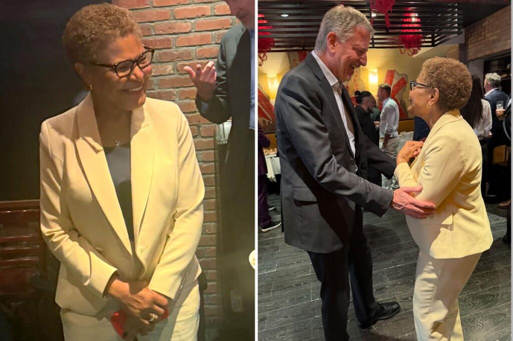 Exclusive | LA Mayor Karen Bass embraces controversial NYC Mayor at  .8K coast-to-coast fundraiser