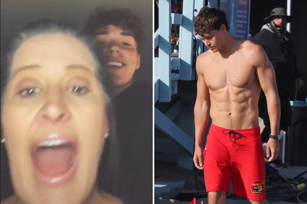 ‘Baywatch’ star Noah Beck’s teacher mom on leave over twisted video — after a daughter accused of sex with student