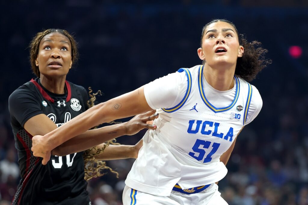 UCLA’s Lauren Betts Leaves Game vs South Carolina With Throat Injury Scare